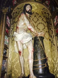 Christ at the Column by Gregorio Fernandez (1619, Avila, Spain). Photo credit:thespeakroom.rog